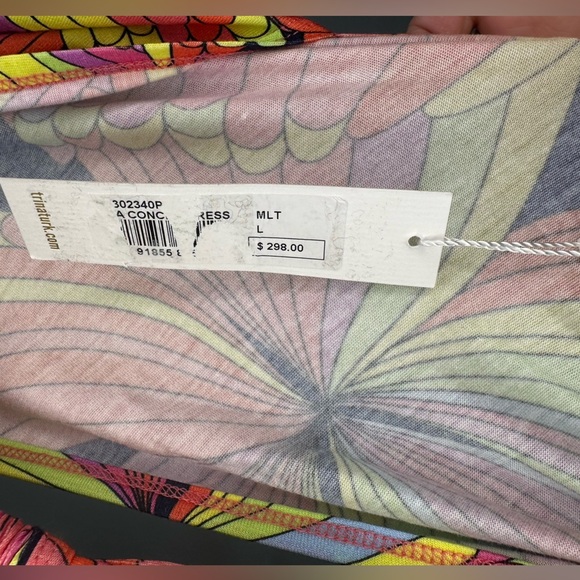 NEW Trina Turk® La Concha Colorful Halter-neck Maxi Dress Women’s Size L - Picture 6 of 8